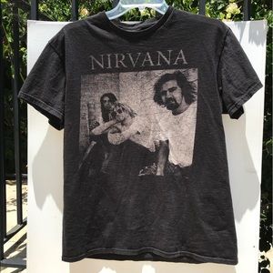 Nirvana Mens T-Shirt Black and Grey